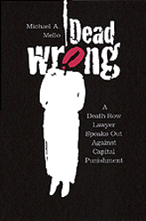 cover of Dead Wrong is illustrated with a graphic of a hanged man. The "o" in wrong forms his head.