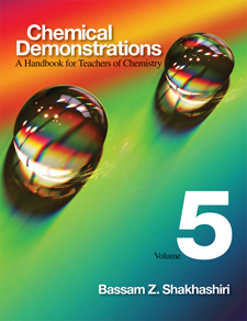 The cover of Chemical Demonstrations 5 is a hugely magnified photo of water droplets, with text.