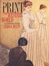 cover of The Print in the Western World is illustrated with a French print of a woman dressing.