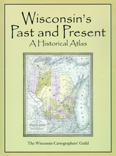 cover of Wisconsin's Past and Present is tan, featuring a map of the state in the center.