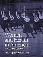 cover of Women and Health in America is a black and white photo of a group of women dancing in unison.