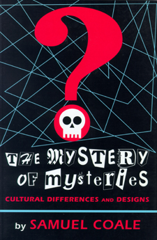 Book cover has a black background with a giant red question mark in the middle with a skull in the dot.