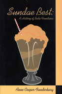 A cover of the book Sundae Best. The cover is black and cream with a graphic of a sundae.