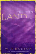 cover of Hudson's book is purple, with a mist enshrouded view of some hills and the land beyond.