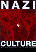 cover of Nazi Culture is blood-red and black, with a chilling photo of a classroom of young boys in uniform giving the Hitler salute