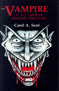 Book's cover is black with red text.  There is an illustration of a vampire's face.