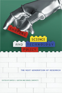 the cover of Shaping Science is illustrated with a robot hand which is stacking logo blocks with the words of the title on them.