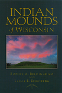 cover of Indian Mounds shows sunset over an Indian Mound