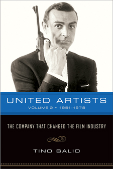 the cover of Balio's second volume about United Artists features a photo of Bond, James Bond, played of course by Sean Connary. He is holding what looks like his trademark Walther PPK, with an extended barrel..