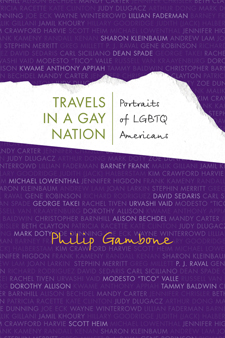 The cover of Gambone's book is purple with a jagged tear of white across it. 