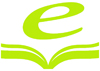 Our e-book logo, green, with a stylized book under a lower case e.
