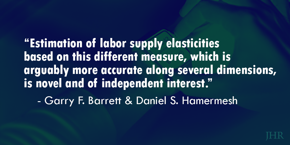Estimation of labor supply elasticities