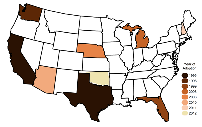 map of state bans